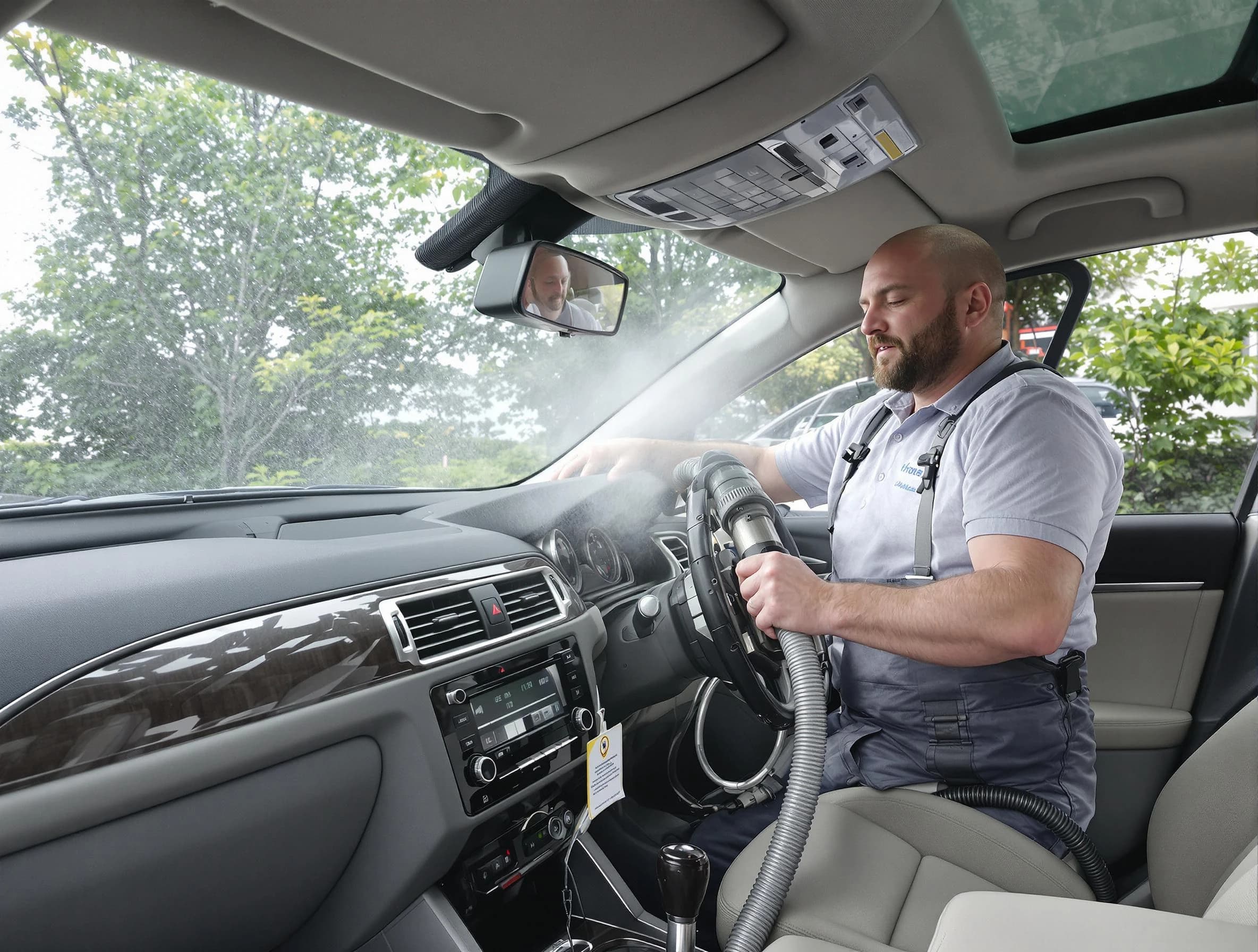 North Versailles Air Duct Cleaning specialist performing professional car duct cleaning in North Versailles